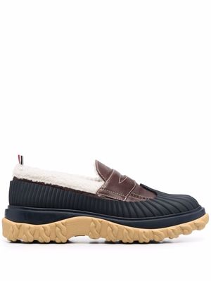Thom Browne shearling-trim loafer duck shoes