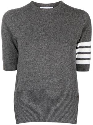 Thom Browne short-sleeve cashmere top - Grey