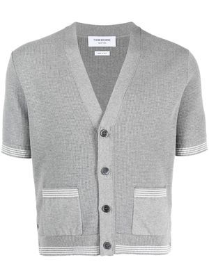 Thom Browne short-sleeved cardigan - Grey