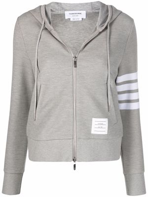 Thom Browne signature 4-Bar stripe hoodie - 055 LT GREY