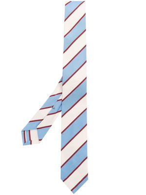 Thom Browne silk striped tie - Blue