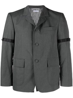 Thom Browne single-breasted button-fastening blazer - Grey