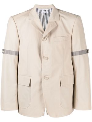 Thom Browne single-breasted button-fastening jacket - Neutrals