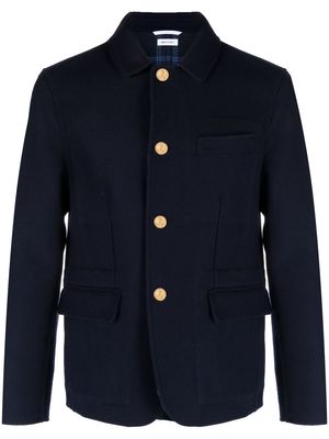 Thom Browne single-breasted virgin-wool coat - Blue