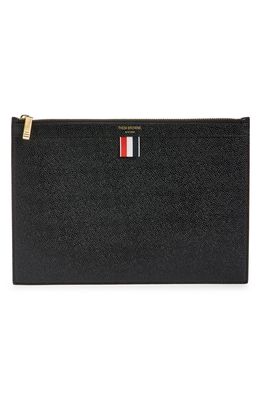 Thom Browne SMALL ZIPPER TABLET HOLDER in Black