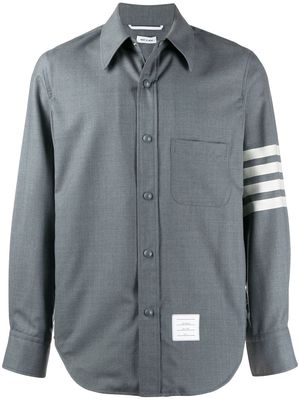 Thom Browne snap front shirt jacket - Grey