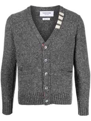 Thom Browne speckle-knit wool-mohair cardigan - Grey