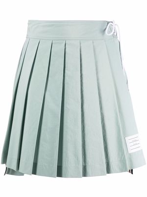 Thom Browne step-hem pleated mini skirt - Blue