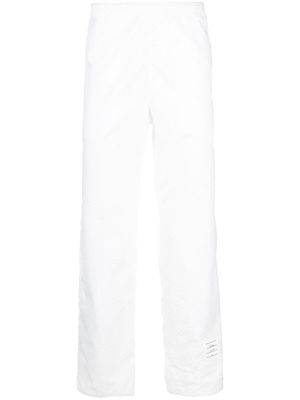 Thom Browne straight-leg ripstop trousers - White