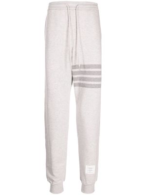 Thom Browne stripe-detail cotton track pants - Grey