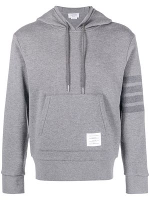 Thom Browne stripe-detail sleeve hoodie - Grey