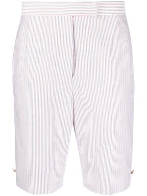 Thom Browne striped bermuda shorts - White