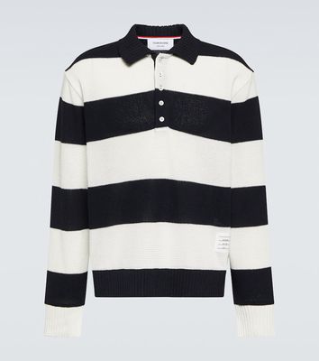 Thom Browne Striped cotton polo sweater