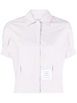 Thom Browne striped cotton shirt - White