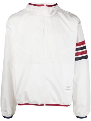 Thom Browne striped-detail hooded jacket - White