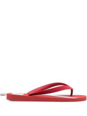 Thom Browne striped flip flops - Red