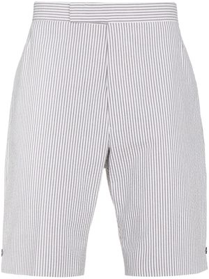 Thom Browne striped linen shorts - Grey