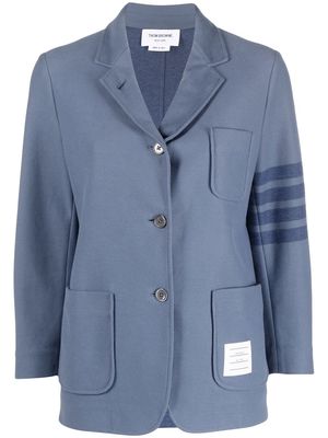 Thom Browne striped-pattern single-breasted blazer - Blue