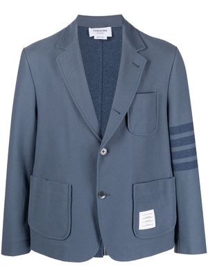 Thom Browne striped-sleeve cotton blazer - Blue