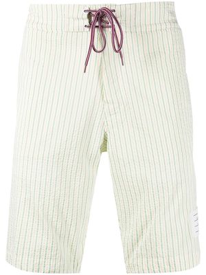 Thom Browne striped swimming shorts - Green