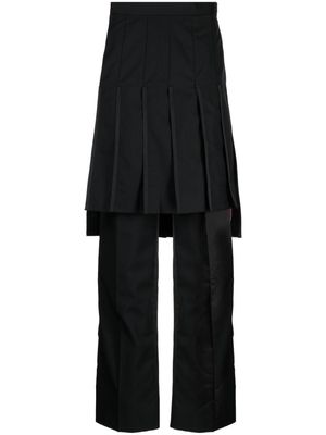 Thom Browne Super 120's Collage pleated trouser skirt - Black