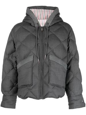 Thom Browne Super 120's hooded padded jacket - Grey