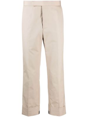 Thom Browne tailored cropped twill trousers - Neutrals