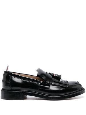 Thom Browne tassel kilt RWB tab loafers - Black