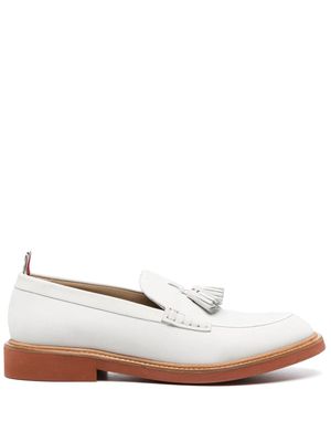 Thom Browne tasselled leather loafers - White