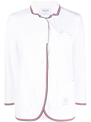 Thom Browne tech twill blazer jacket - White