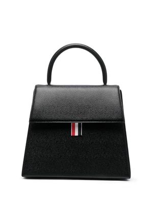 Thom Browne Trapeze pebbled leather tote bag - 001 BLACK