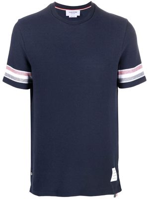 Thom Browne tri-colour striped knit T-shirt - Blue
