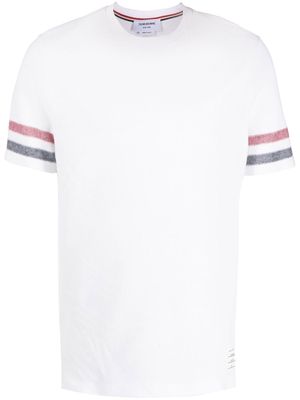 Thom Browne tri-colour striped knit T-shirt - White