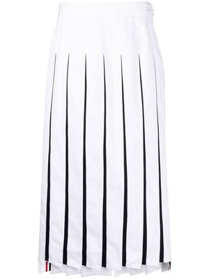 Thom Browne trompe l'oeil midi skirt - White