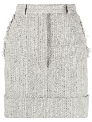 Thom Browne tweed mini skirt - Grey