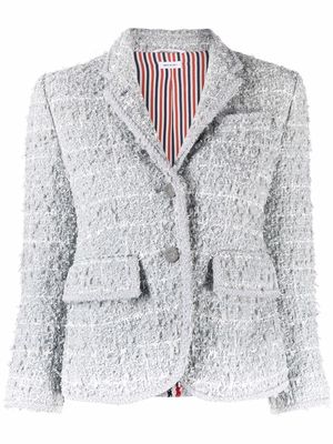 Thom Browne tweed single-breasted wool blazer - Grey