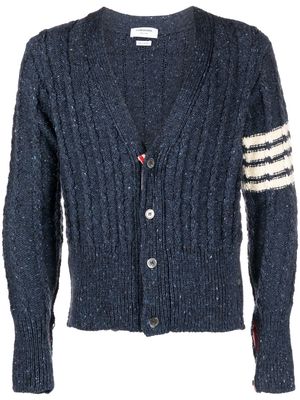 Thom Browne Twist wool cable-knit cardigan - Blue