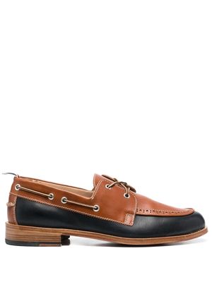 Thom Browne two-tone leather boat shoes