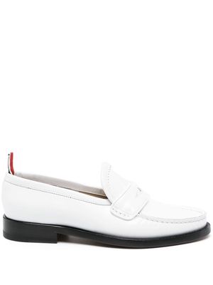 Thom Browne Varsity leather penny loafers - White