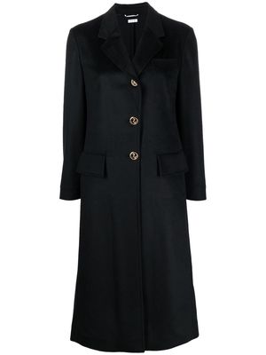 Thom Browne wide-lapel single-breasted overcoat - Blue