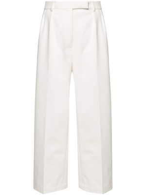 Thom Browne wide-leg cotton trousers - White