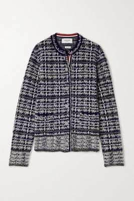 Thom Browne - Wool-blend Tweed Cardigan - Gray