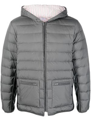 Thom Browne zip-front padded jacket - 025 DARK GREY
