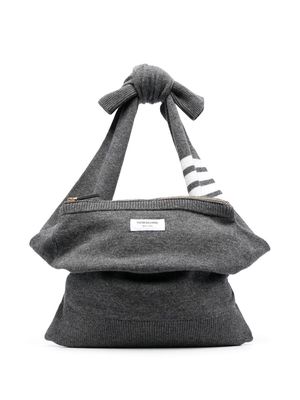 Thom Browne zip-up messenger bag - Grey