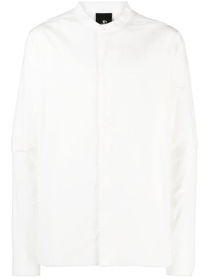 Thom Krom band-collar contrast-stich shirt - White