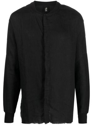 Thom Krom band collar linen shirt - Black