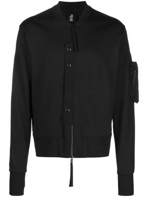 Thom Krom button-up cotton sweatshirt - Black