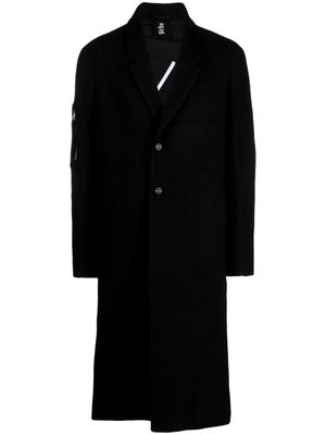 Thom Krom button-up merino wool coat - Black