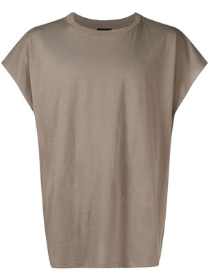 Thom Krom cap-sleeve cotton T-shirt - Grey