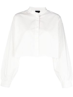 Thom Krom concealed-fastening cropped blouse - White